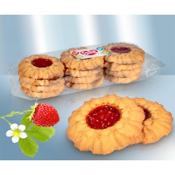 Печенье сдобное с клубничной начинкой